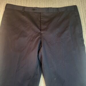 Zanella Dress Pants Mens 43x29 Blue Wool Flat Front Straight Leg Business Formal